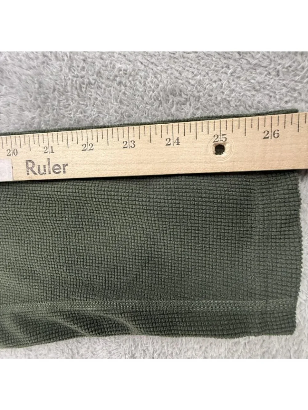 Nike ACG Pullover Mens Large Green Fleece 1/4 Zip Lightweight Grid Hiking Top